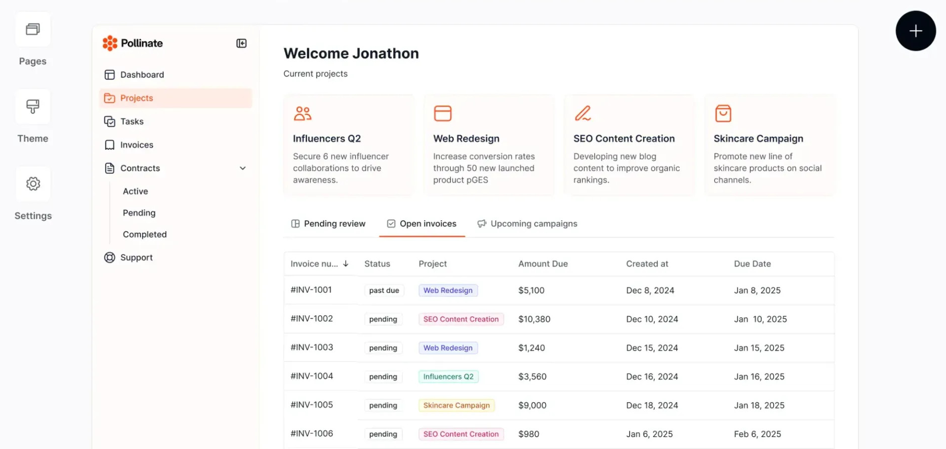 Softr portal example showing client list