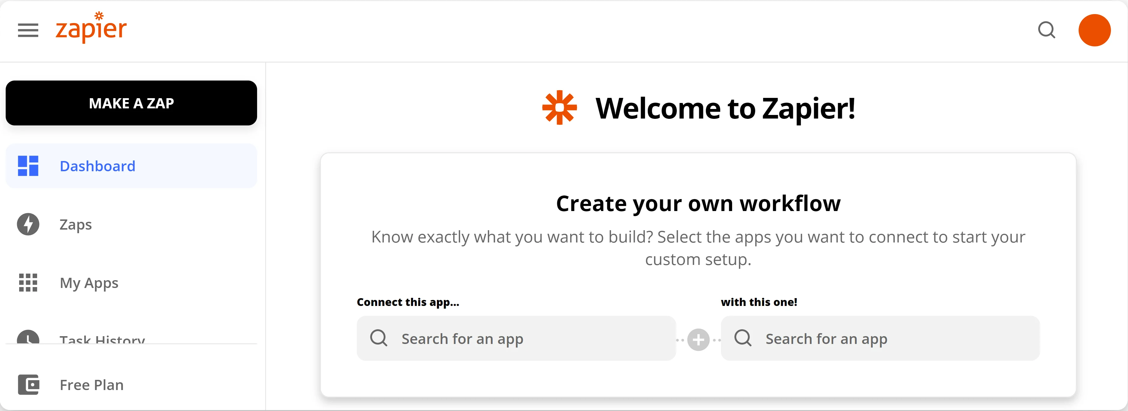 Zapier dashboard showing Zaps